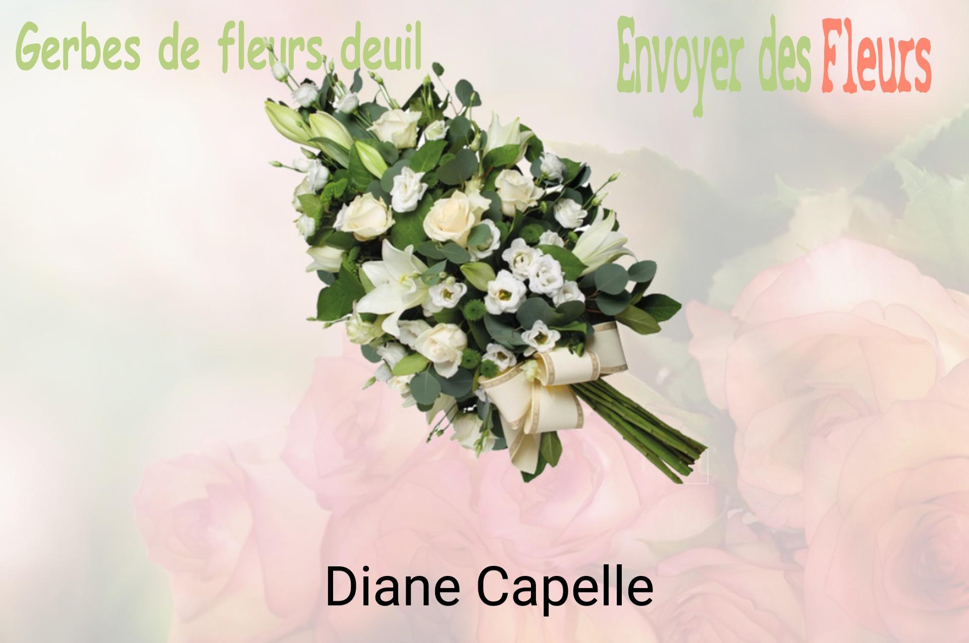 Gerbe de fleurs de deuil livrée à Diane-Capelle